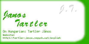 janos tartler business card
